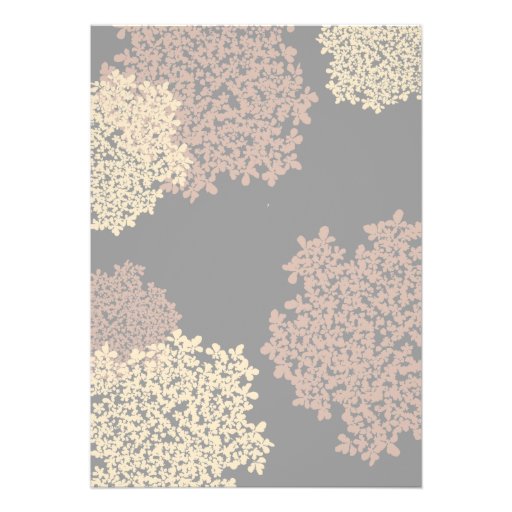 Gray and Cream Queen Anne's Lace Invitation