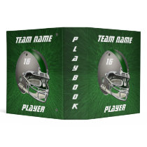Gray and Dark Green Football Helmet binders by tjssportsmania Gray and Dark Green Football Helmet binders