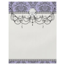 gray and purple damask flyer design