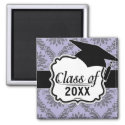 gray and purple damask graduation