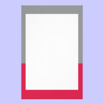 Gray and Red Border Stationery stationery