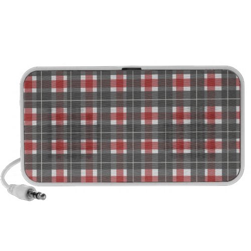 Gray and red Plaid Speaker doodle