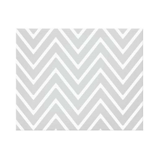 Gray and White Chevron Pattern 2 Canvas Print Zazzle