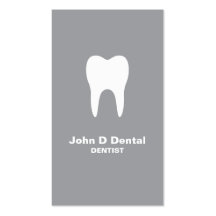 Gray and white dental dentist  business card