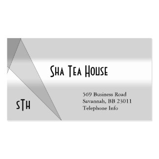 Gray and White Gray Geometric Business Card