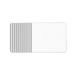 Gray and white stripes. Pattern. Custom Address Label