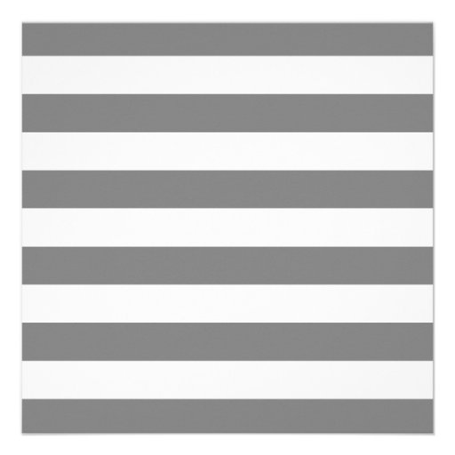 Gray and White Stripes Personalized Invite