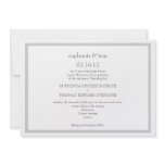 Gray and White Wedding Invitation