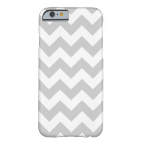 Gray and White Zigzag Chevron Pattern Barely There iPhone 6 Case