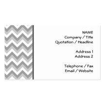 Gray and White Zigzag Pattern. Business Cards