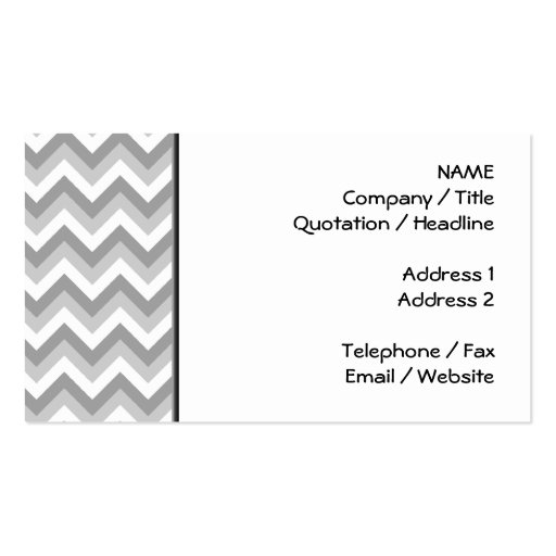 Gray and White Zigzag Pattern. Business Cards