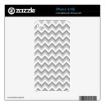 Gray and White Zigzag Pattern. Decal For iPhone 4