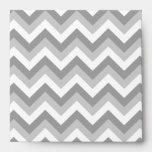 Gray and White Zigzag Pattern. Envelopes