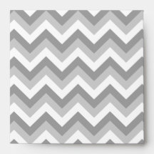 Gray and White Zigzag Pattern. Envelopes
