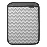 Gray and White Zigzag Pattern. iPad Sleeve