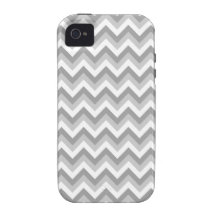 Gray and White Zigzag Pattern. iPhone 4/4S Case