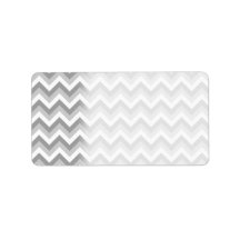 Gray and White Zigzag Pattern. Custom Address Label