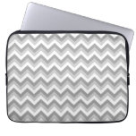 Gray and White Zigzag Pattern. Laptop Sleeve