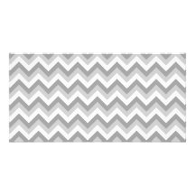 Gray and White Zigzag Pattern. Picture Card
