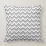 Gray and White Zigzag Pattern. Pillow