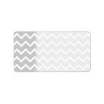 Gray and White Zigzag Stripes. Address Label