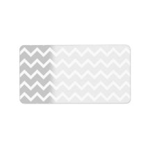 Gray and White Zigzag Stripes. Address Label