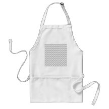Gray and White Zigzag Stripes. Aprons