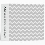 Gray and White Zigzag Stripes. Binders