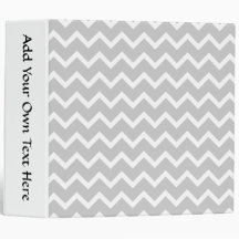Gray and White Zigzag Stripes. Binders