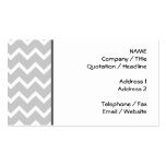 Gray and White Zigzag Stripes. Business Card Templates