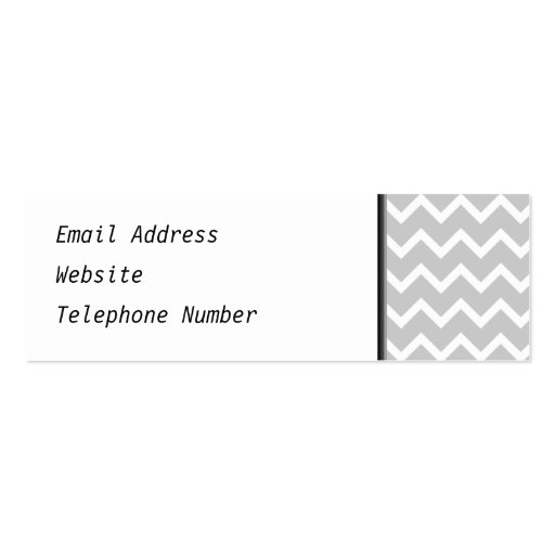 Gray and White Zigzag Stripes. Business Card (back side)