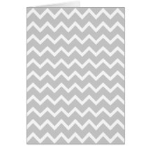 Gray and White Zigzag Stripes. Card