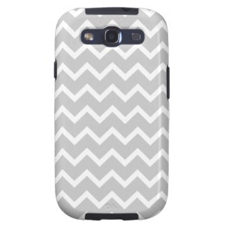 Gray and White Zigzag Stripes. Samsung Galaxy S3 Case