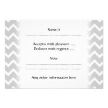 Gray and White Zigzag Stripes. Invites