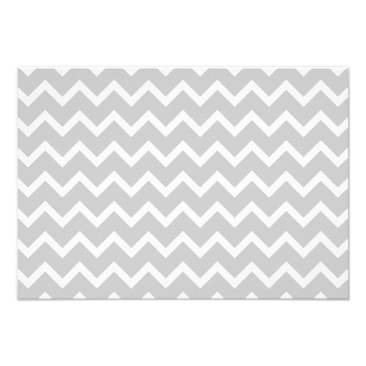 Gray and White Zigzag Stripes. Invites