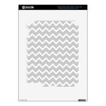 Gray and White Zigzag Stripes. iPad 3 Decal