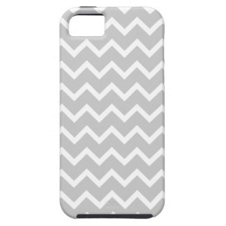 Gray and White Zigzag Stripes. iPhone 5 Cover