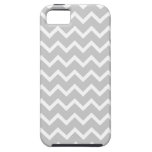 Gray and White Zigzag Stripes. iPhone 5 Cover