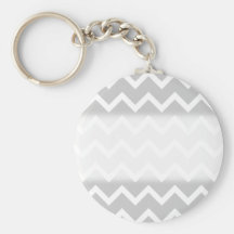 Gray and White Zigzag Stripes. Key Chains