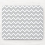 Gray and White Zigzag Stripes. Mousepad