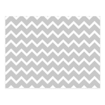 Gray and White Zigzag Stripes. Postcards