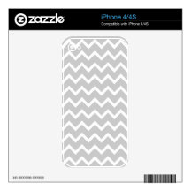 Gray and White Zigzag Stripes. Decal For The iPhone 4S