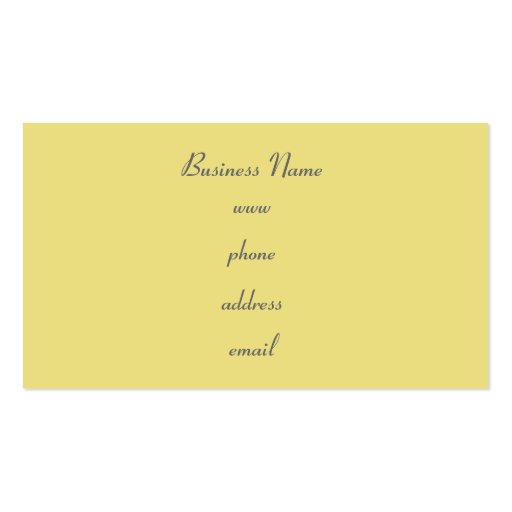 Gray and Yellow Argyle Business Cards (back side)