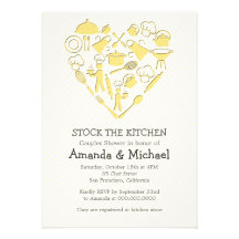 Gray And Yellow Couples Shower | Stock the Kitchen Invitations