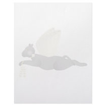 Gray Angel Cat With Yellow Wings letterhead by mydeas Gray Angel Cat With Yellow Wings letterhead