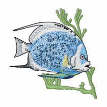 Gray Angelfish embroidered shirts