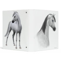 Gray Arabian Horses Avery Binder by twopurringcats Gray Arabian Horses Avery Binder