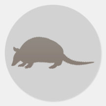 Gray Armadillo Stickers