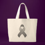 Gray Awareness Ribbon Bag