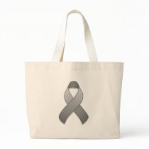 Gray Awareness Ribbon Bag